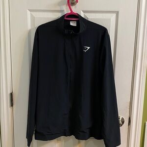 Gymshark Packable Lightweight Black Track Jacket Coat Full Zip Men’s Size XL